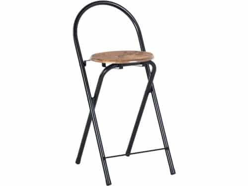 1 opvouwbare barkruk, opvouwbare barkruk met rugleuning, barstoel