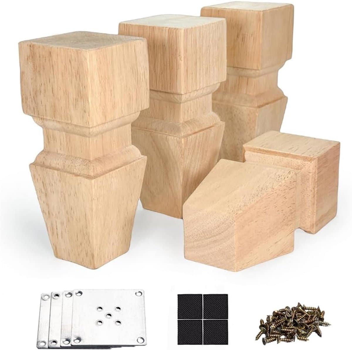 15,2 cm massief houten meubelpoten onafgewerkt, voor stoel