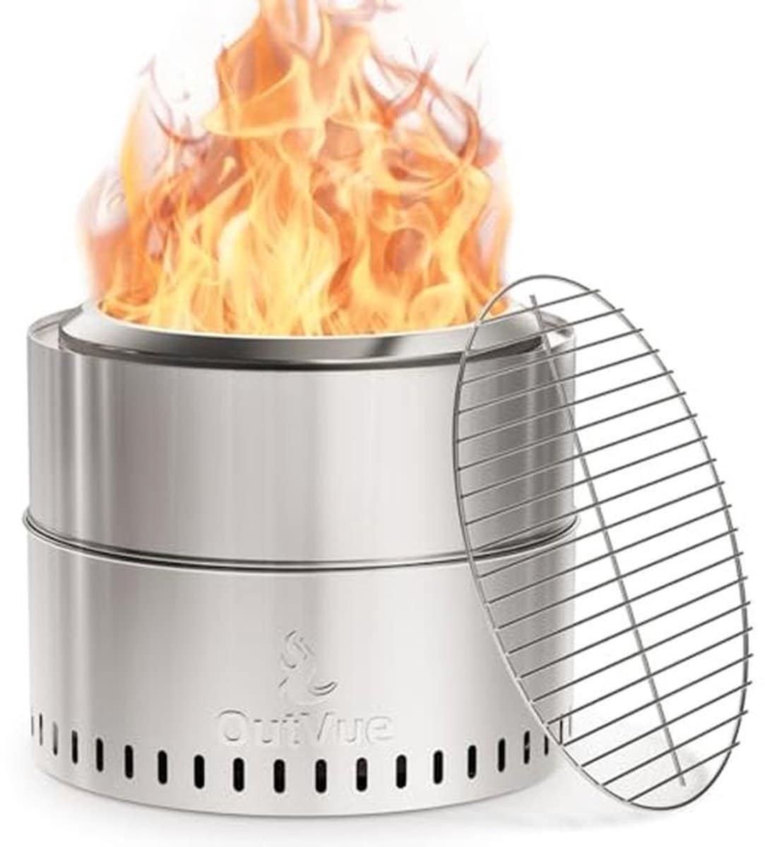 19 inch roestvrijstalen rookloze vuurplaats met grill voor buiten