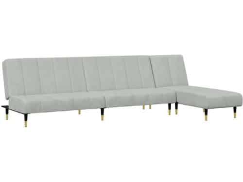 2-delige Loungeset | Tuinset | Tuinmeubelset | Zitset fluweel lichtgrijs