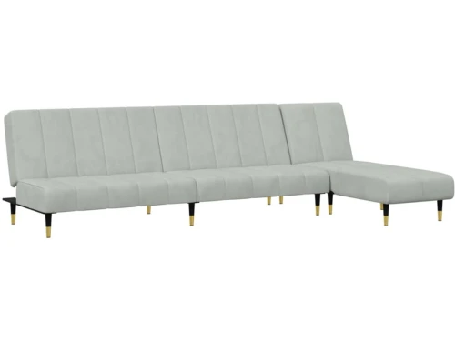 2-delige Loungeset | Tuinset | Tuinmeubelset | Zitset fluweel lichtgrijs