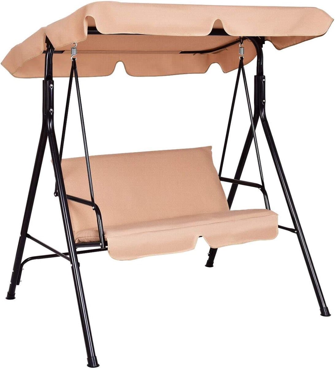 2 persoons veranda schommelbank, luifel schommel, weerbestendig glijder met verstelbare luifel