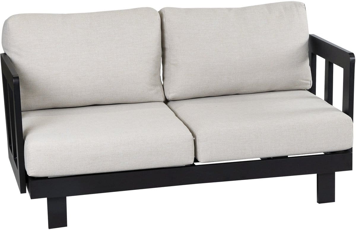 2 persoonsbank tulum | black | aluminium