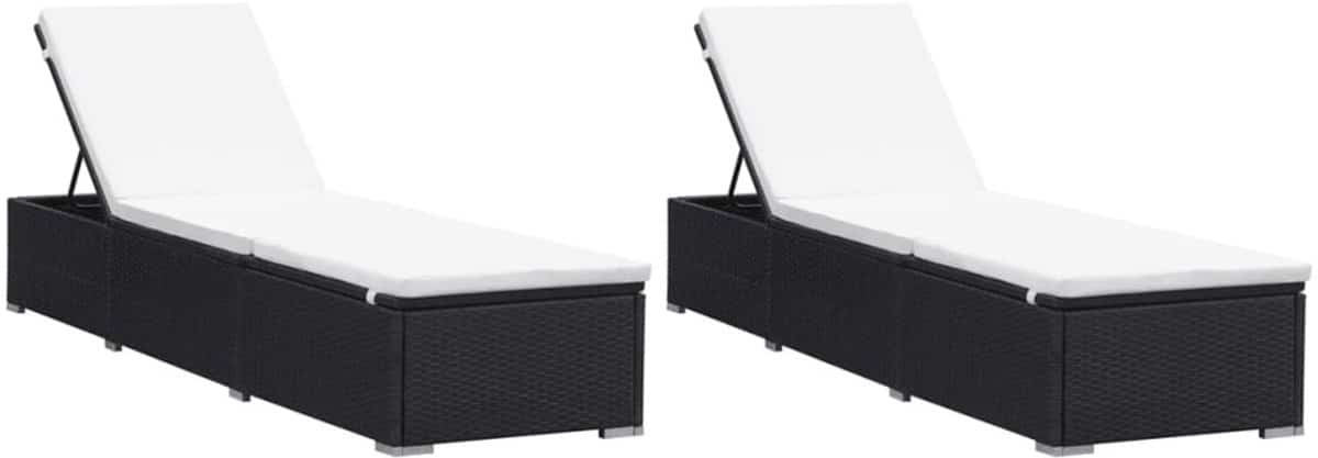 2 zits verstelbare ligstoelen tuinstoelen ligbed lounge stoelen