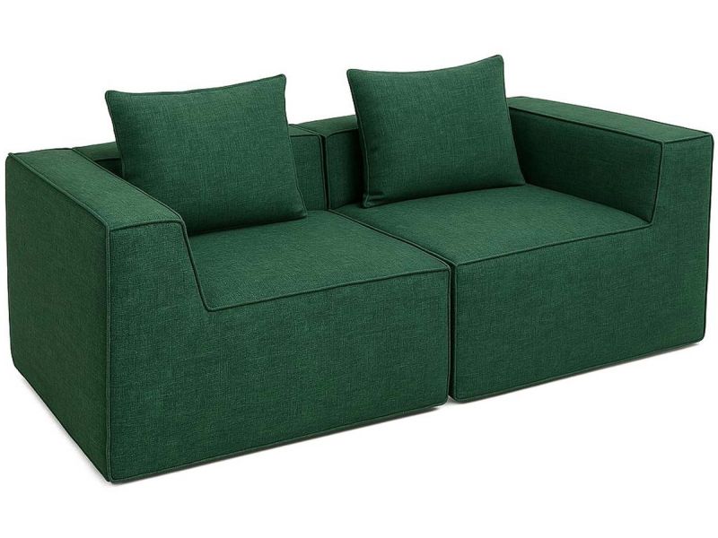 2-zitsbank/accessoires voor bank MCW-O54, bank 2-zits loungebank, modulair stof/textiel (300