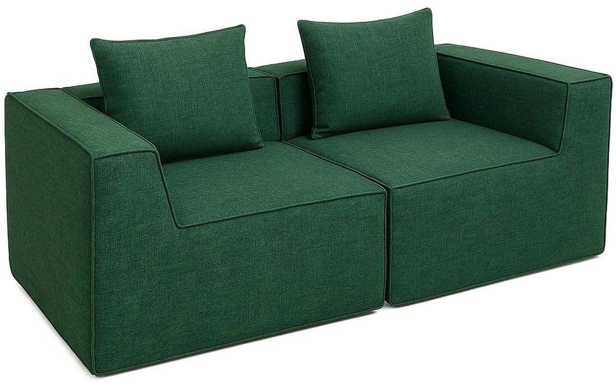 2 zitsbank/accessoires voor bank mcw o54, bank 2 zits loungebank, modulair stof/textiel (300