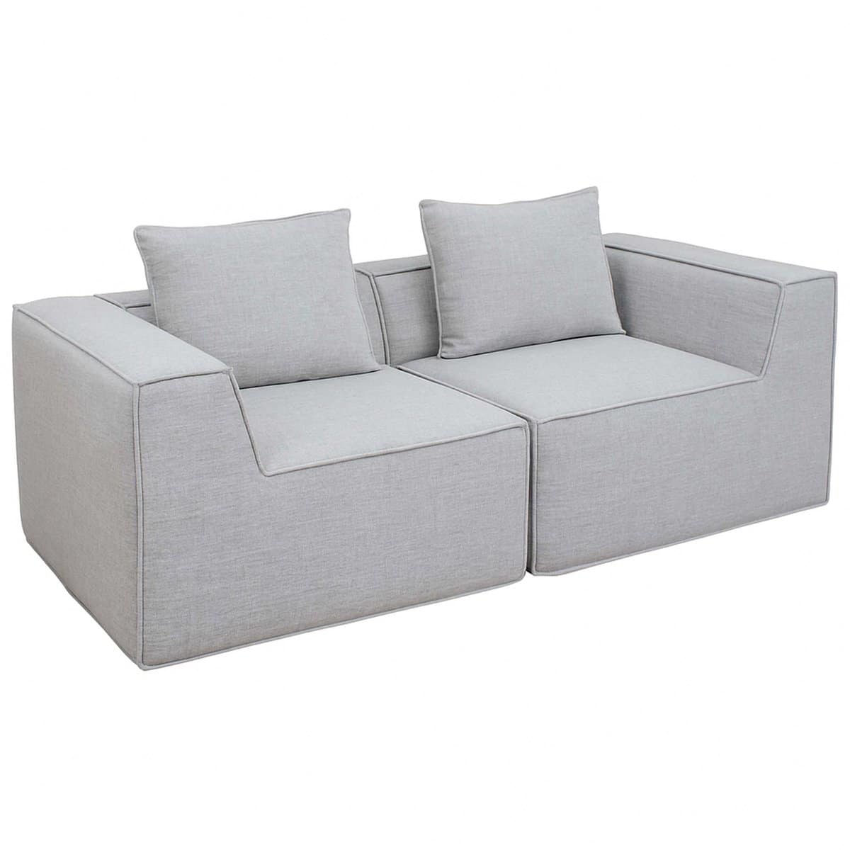 2 zitsbank/accessoires voor bank mcw o54, bank 2 zits loungebank, modulair stof/textiel (300