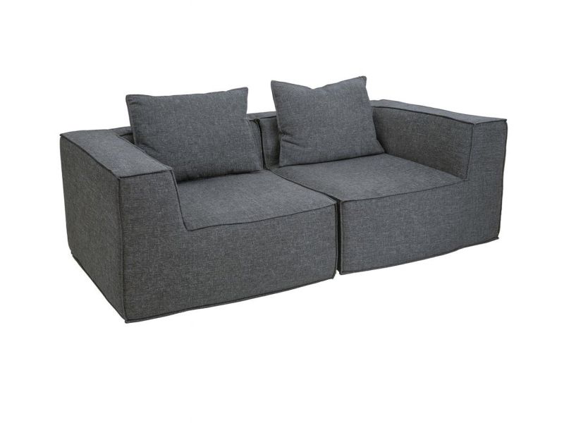 2-zitsbank/accessoires voor bank MCW-O54, bank 2-zits loungebank, modulair stof/textiel (300