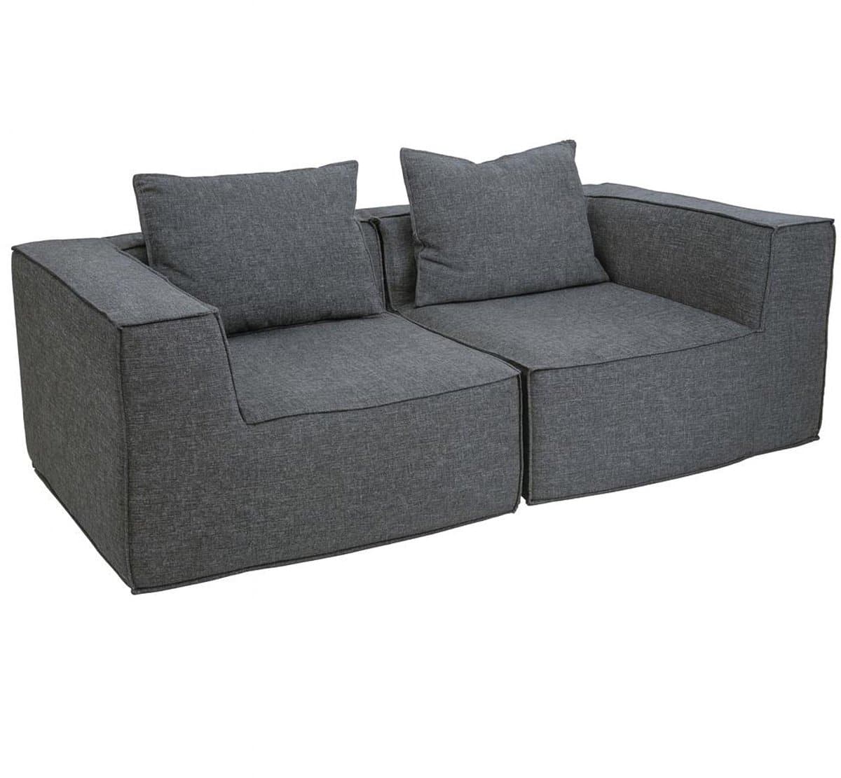 2 zitsbank/accessoires voor bank mcw o54, bank 2 zits loungebank, modulair stof/textiel (300