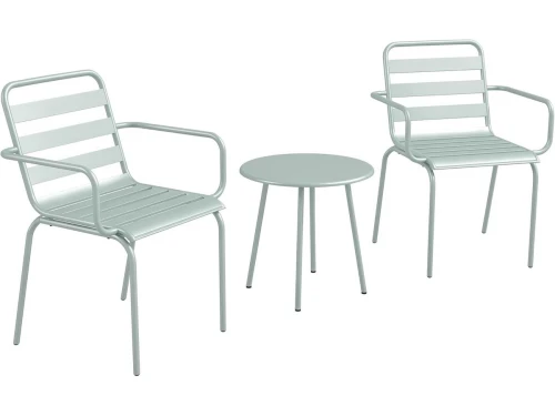 3-delig Bistroset voor Balkon en Terras - Inclusief Stapelbare Stoelen