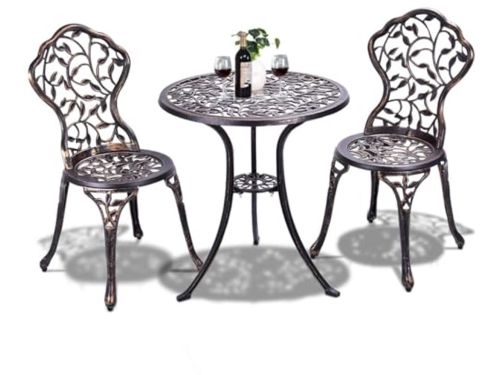 3-delige bistroset met tafel en 2 stoelen - Ø 60