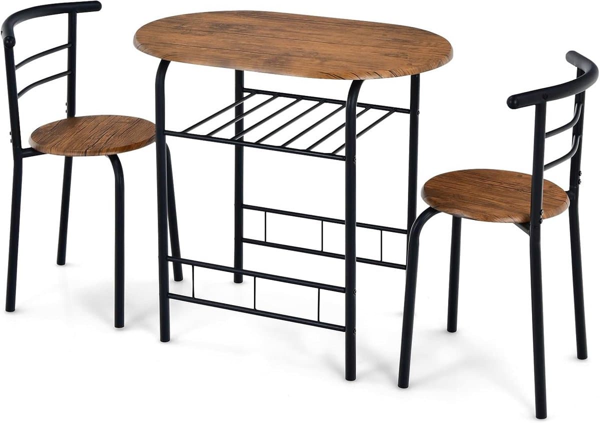 3 delige bistroset tuin met tafel en 2 stoelen voor balkon