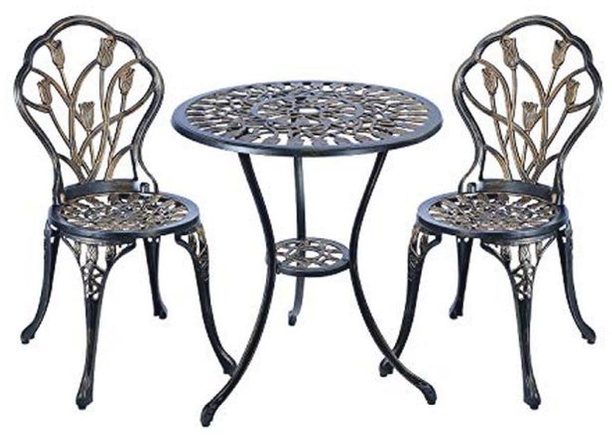 3 delige bistroset voor buiten roestbestendige aluminium tafel en stoelen