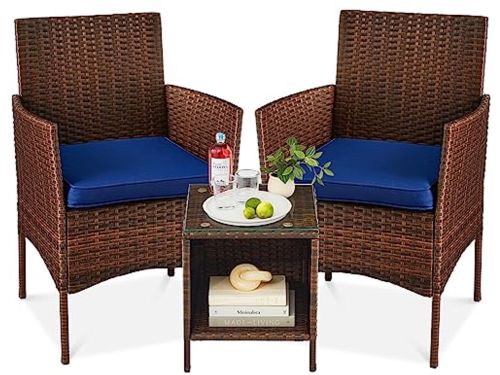 3-delige outdoor bistroset met bijzettafel voor tuin