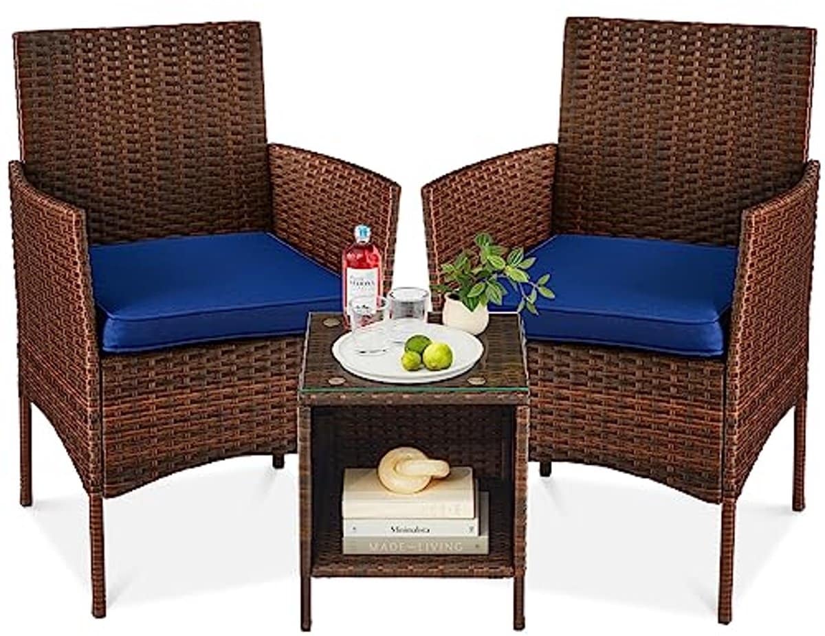 3 delige outdoor bistroset met bijzettafel voor tuin