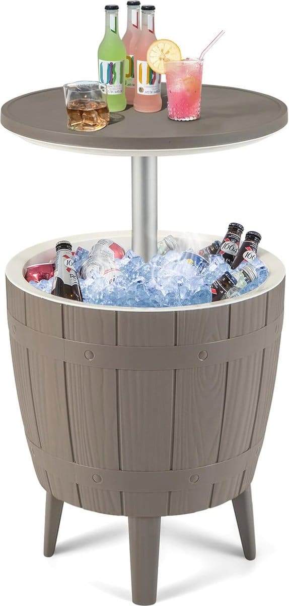 3 in 1 koeltafel voor buiten bijzettafel, ijsemmer en cocktailtafel