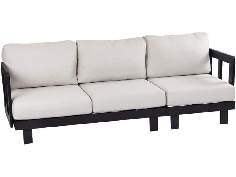 3-persoonsbank Tulum | Black | Aluminium