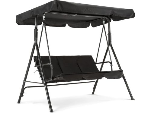 3-Zits Hollywood Schommelbank met Verstelbare Zonneluifel - Weerbestendig Tuinschommel Voor