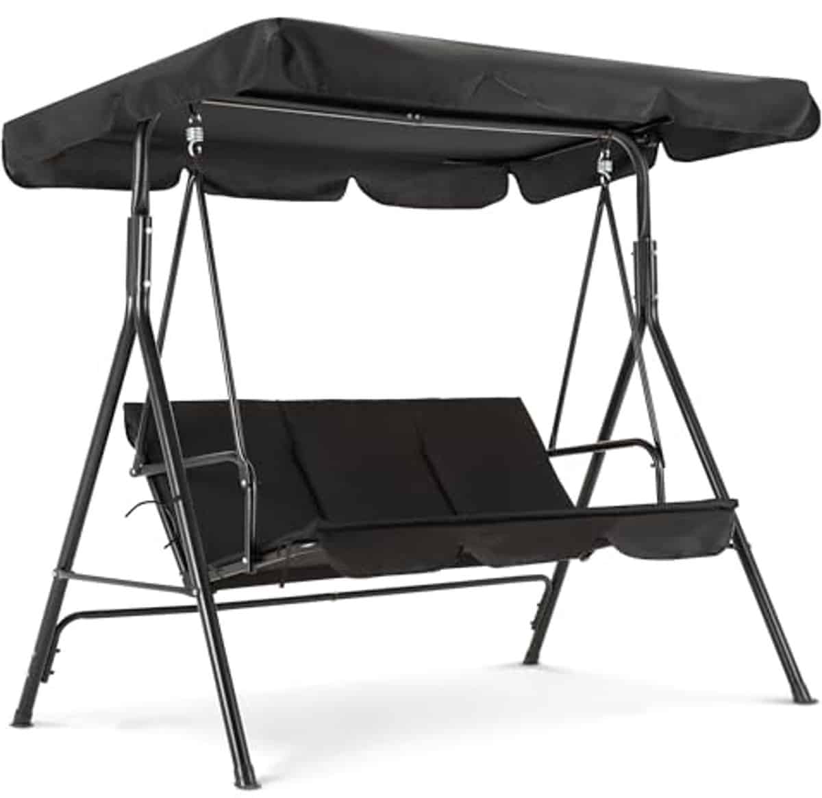 3 zits hollywood schommelbank met verstelbare zonneluifel weerbestendig tuinschommel voor