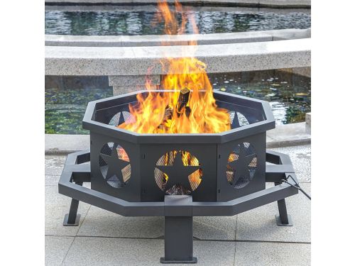 35 inch Vuurplaats voor Buiten - Zware Houtbrandende Vuurkorven voor