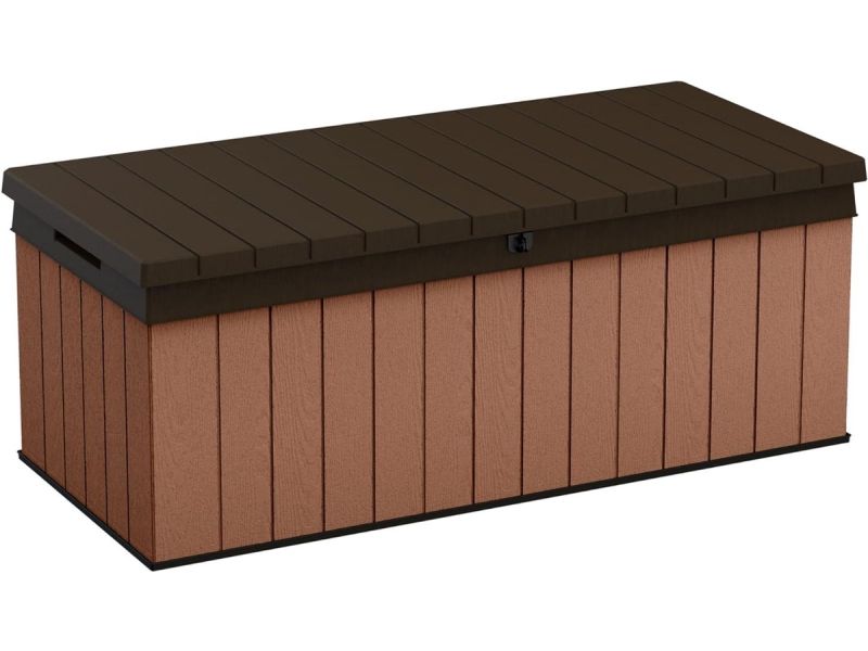 380L Outdoor Tuinmeubelen Opbergdoos Bruin Evotech+ Houtlook & Feel
