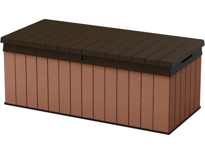 380L Outdoor Tuinmeubelen Opbergdoos Bruin Evotech+ Houtlook & Feel