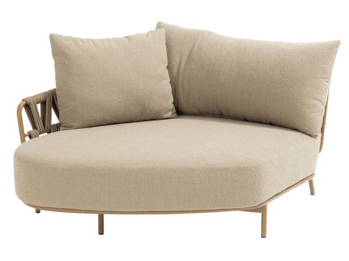 4 Seasons Biarritz chaise lounge right arm amber with 2 cushions and p