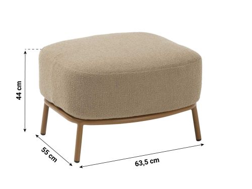 4 Seasons Biarritz footstool amber with cushion