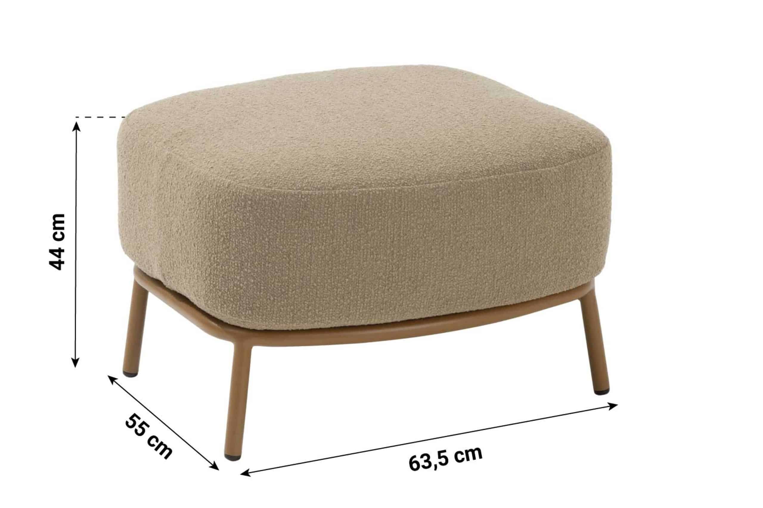 4 seasons biarritz footstool amber with cushion