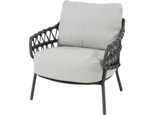 4 Seasons Calpi lage lounge dining stoel - antraciet