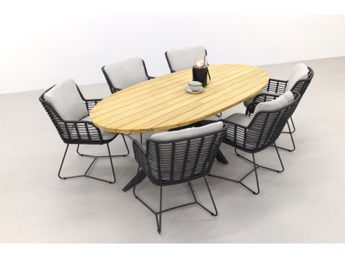 4 Seasons Fabrice/Taste Prado Ellips 240x115 cm. tuinset