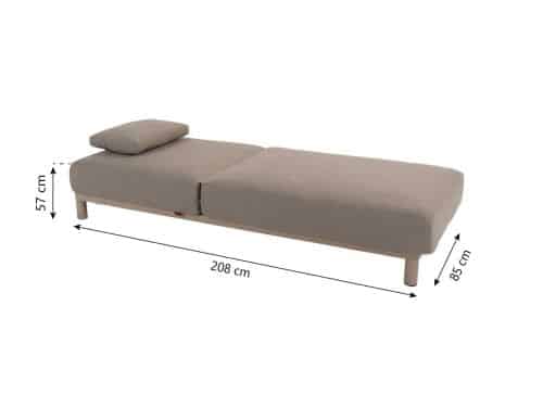 4 Seasons Madeira sunbed with cushion and head support latte