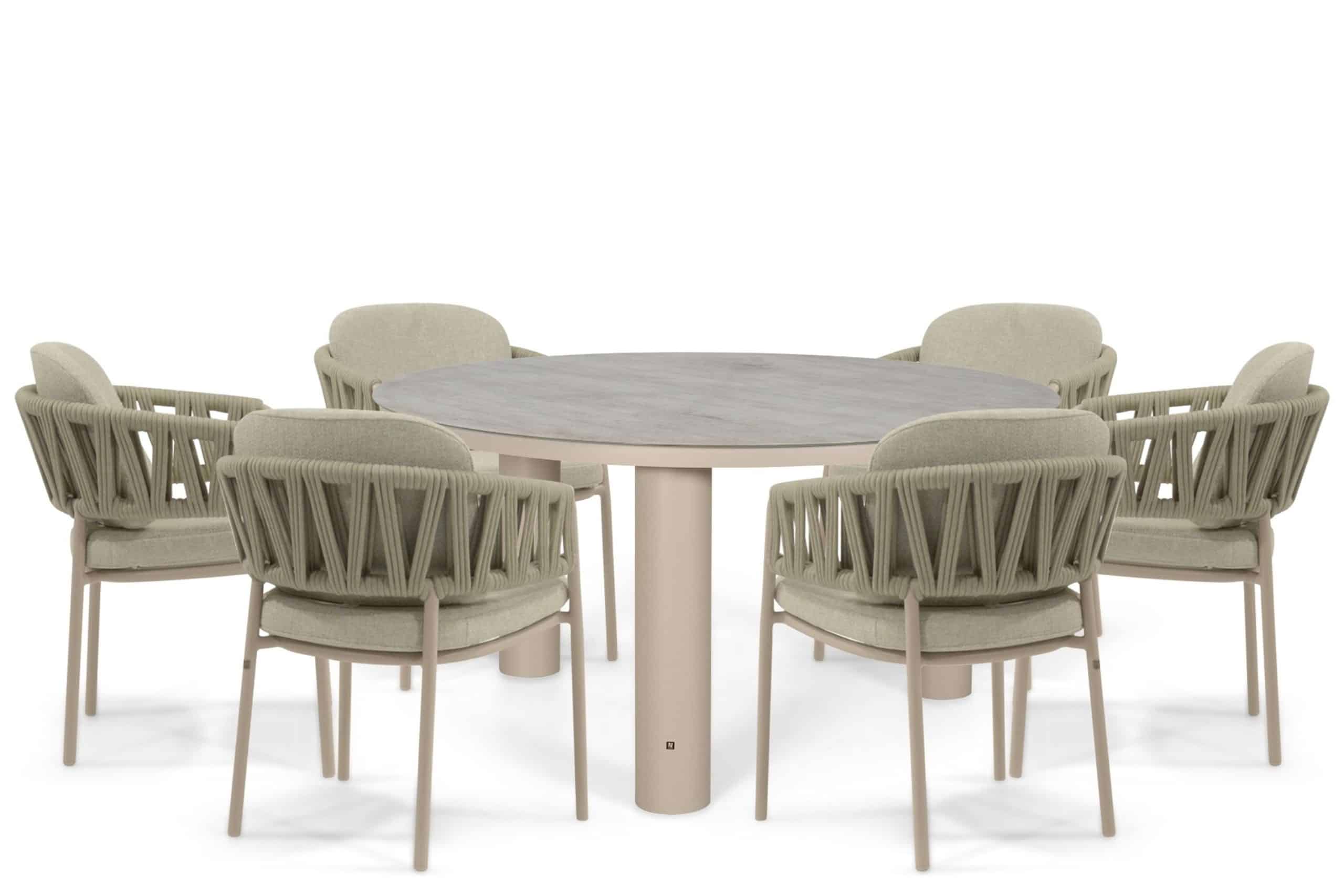 4 seasons outdoor calma/arancia 150 cm dining tuinset 7 delig