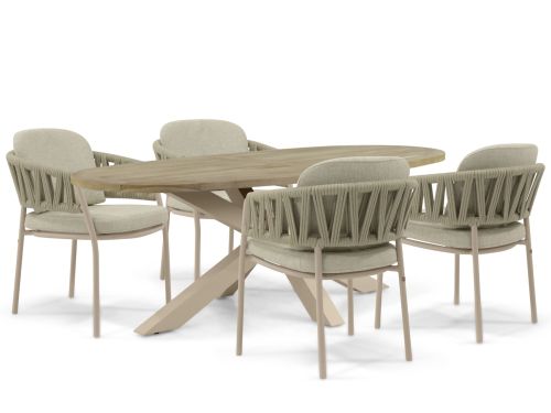 4 Seasons Outdoor Calma/Brookline 200x110 cm dining tuinset 5-delig