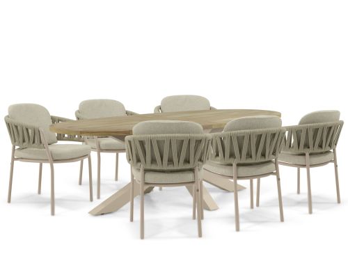 4 Seasons Outdoor Calma/Brookline 240x120 cm dining tuinset 7-delig