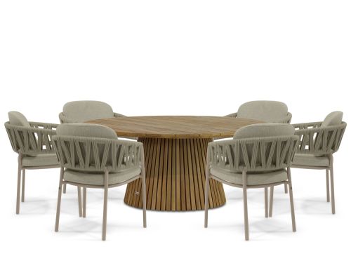 4 Seasons Outdoor Calma/Fungo 180 cm dining tuinset 7-delig