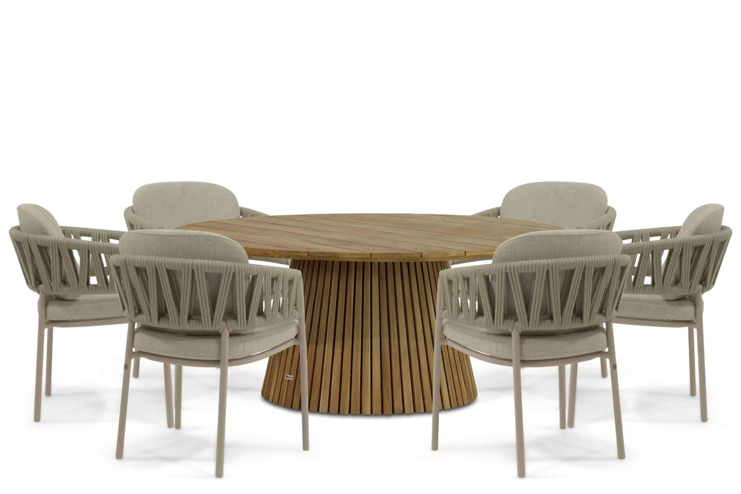 4 seasons outdoor calma/fungo 180 cm dining tuinset 7 delig