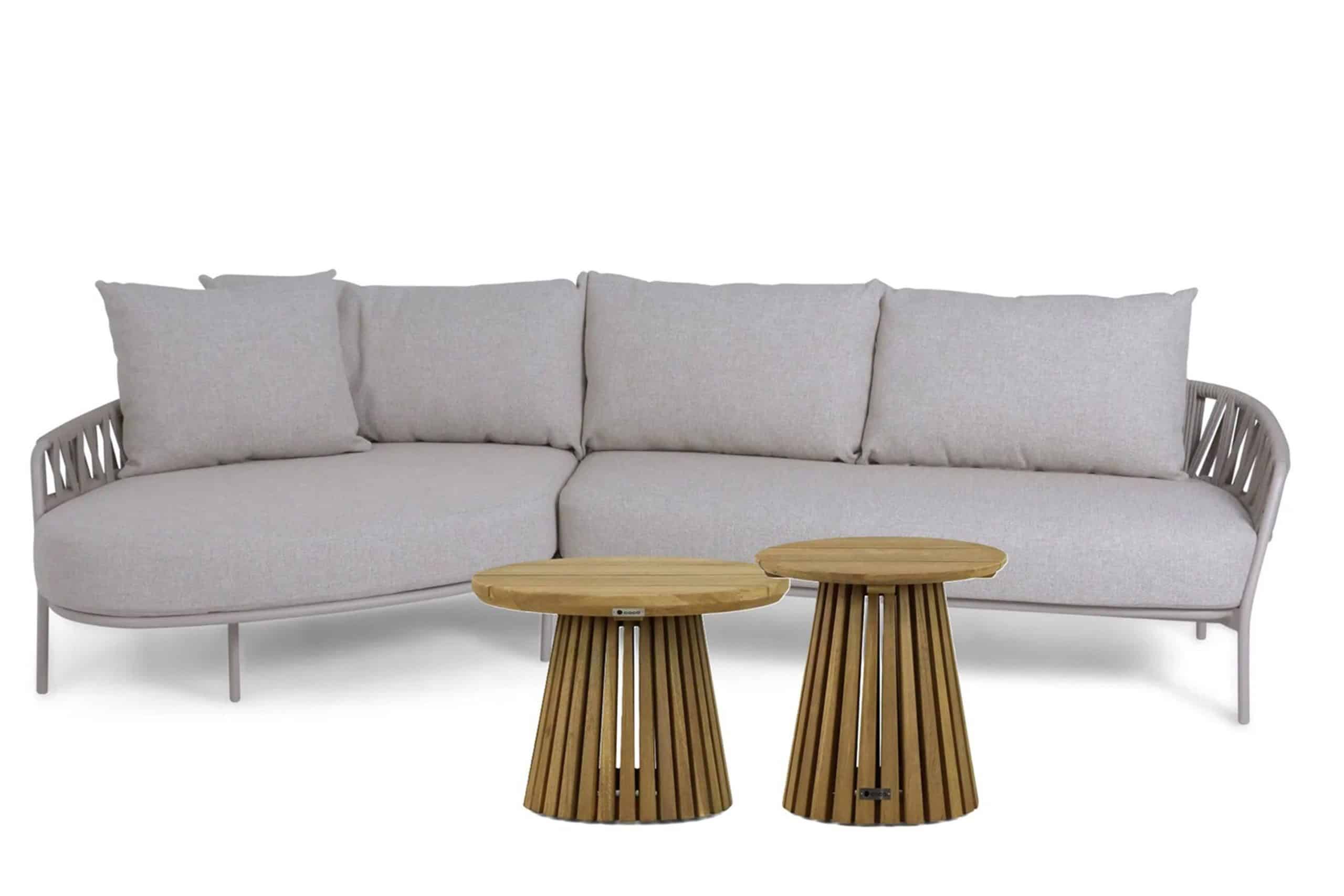 4 seasons outdoor calma/fungo 45/55 cm hoek loungeset 4 delig