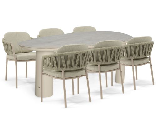 4 Seasons Outdoor Calma/Guave 240x120 cm dining tuinset 7-delig