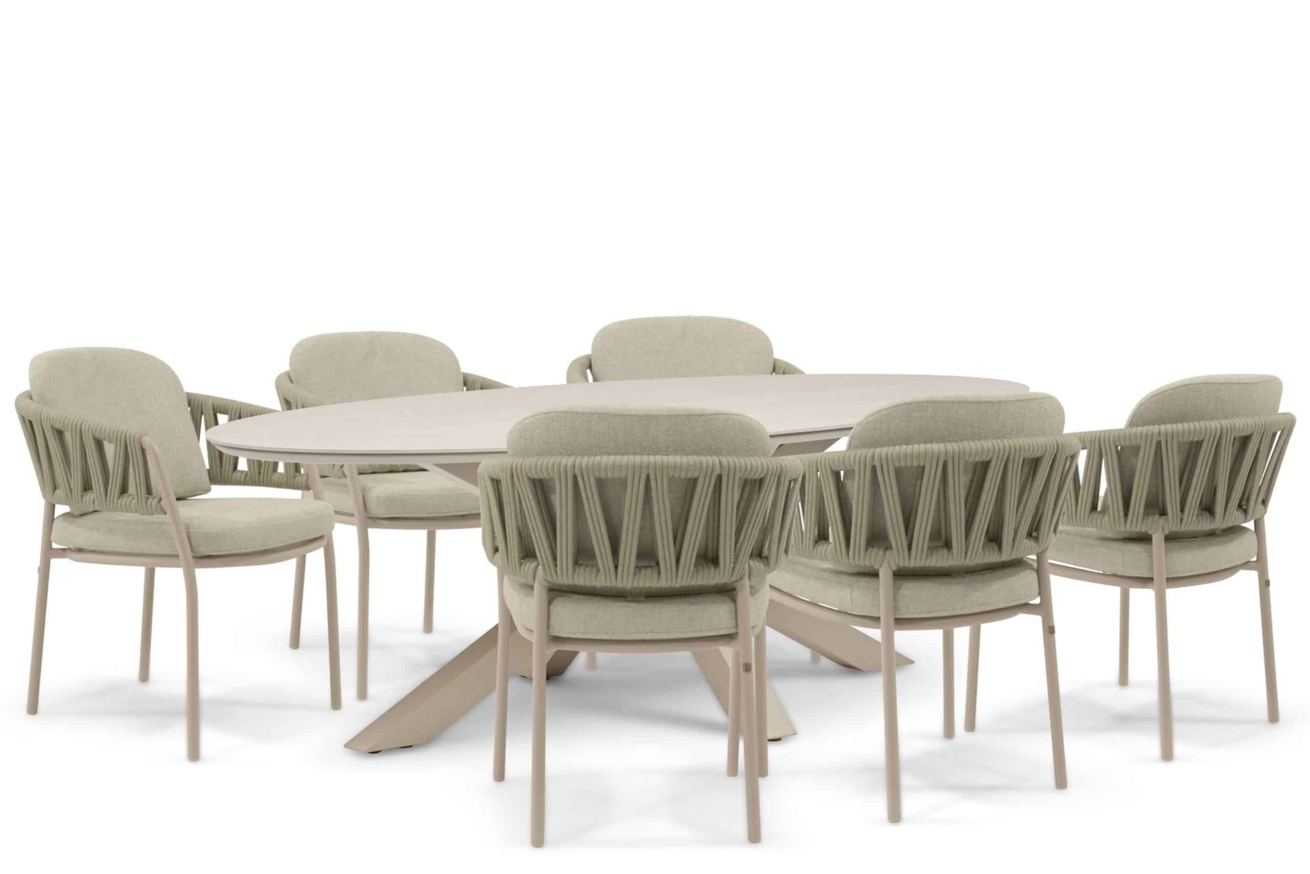 4 seasons outdoor calma/lunea 240×120 cm dining tuinset 7 delig