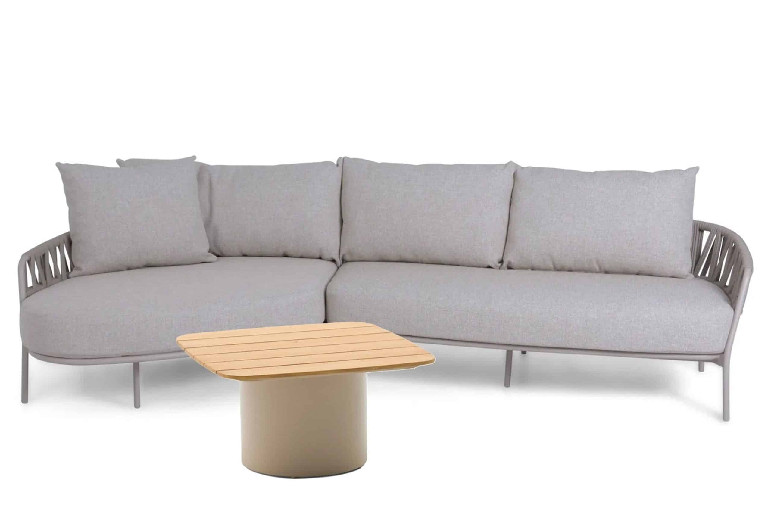 4 seasons outdoor calma/ronda 70×70 cm hoek loungeset 3 delig