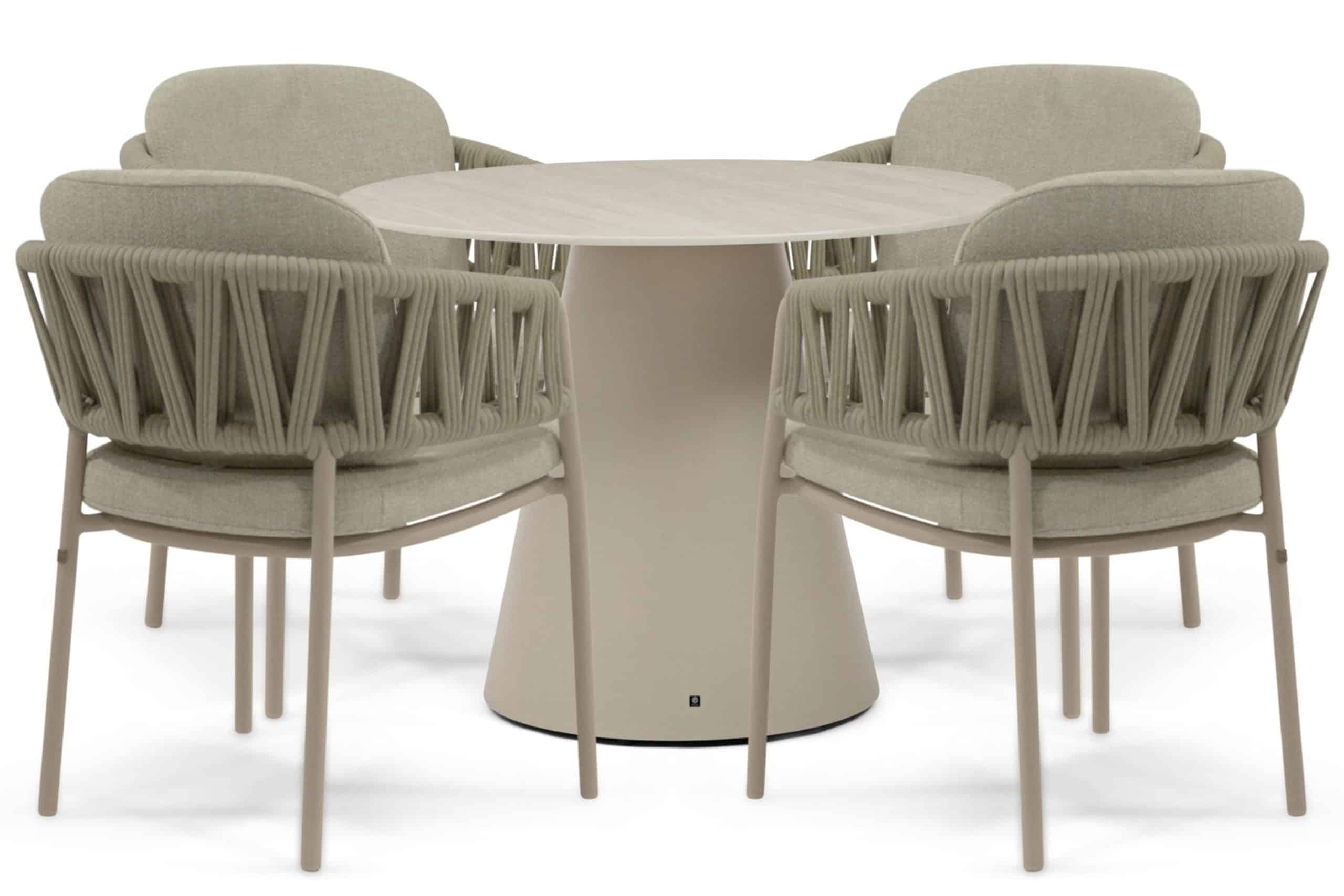 4 seasons outdoor calma/serino 100 cm dining tuinset 5 delig