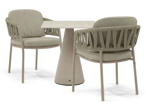 4 Seasons Outdoor Calma/Serino 70x70 cm dining tuinset 3-delig