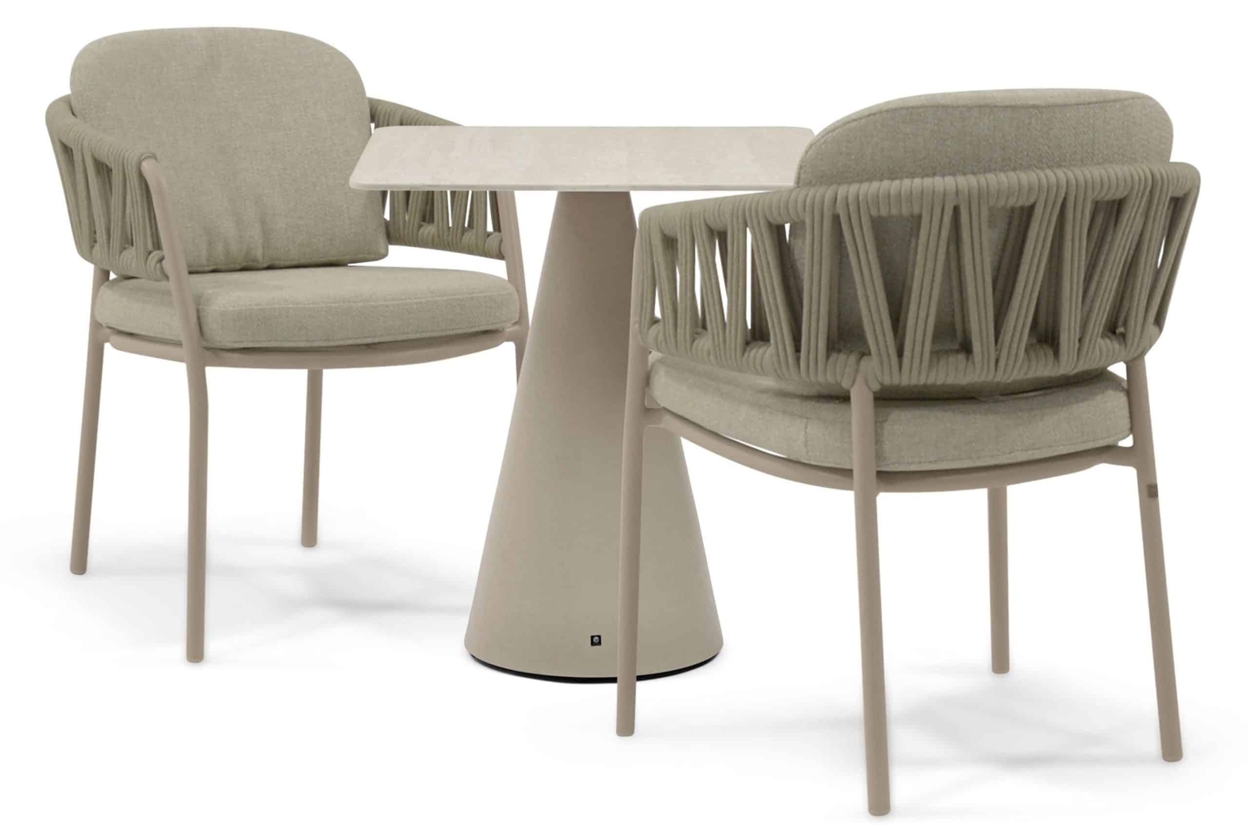 4 seasons outdoor calma/serino 70×70 cm dining tuinset 3 delig