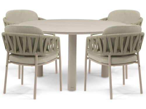 4 Seasons Outdoor Calma/Trino 140 cm dining tuinset 5-delig