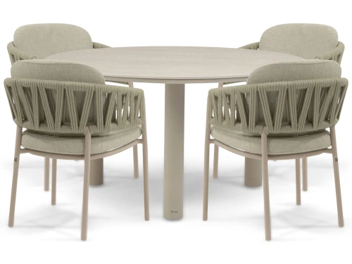 4 Seasons Outdoor Calma/Trino 140 cm dining tuinset 5-delig