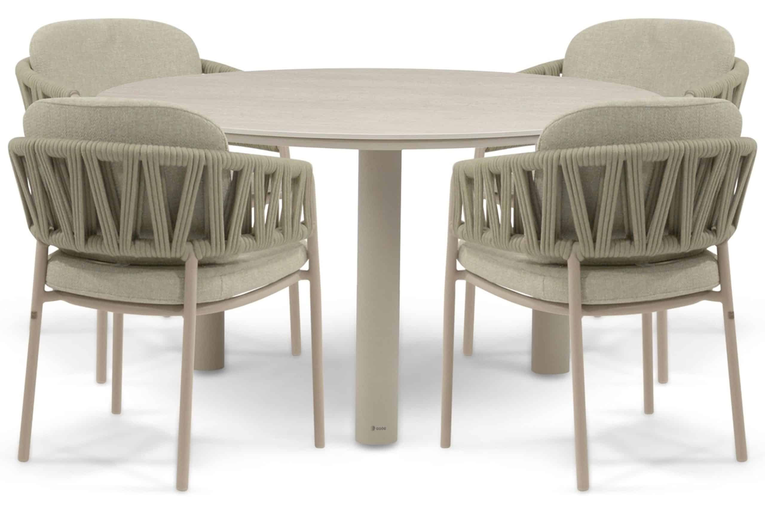 4 seasons outdoor calma/trino 140 cm dining tuinset 5 delig