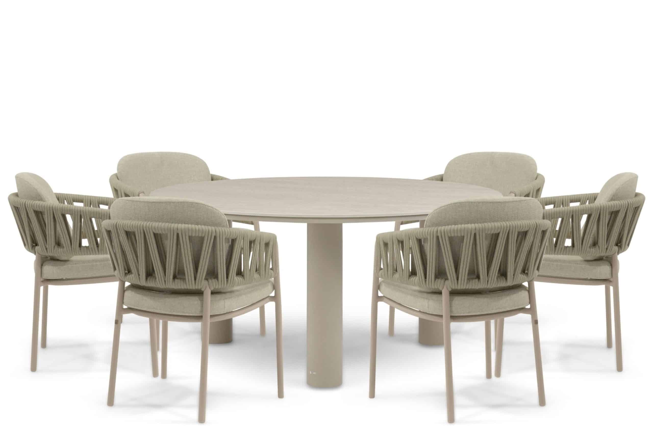 4 seasons outdoor calma/trino 158 cm dining tuinset 7 delig