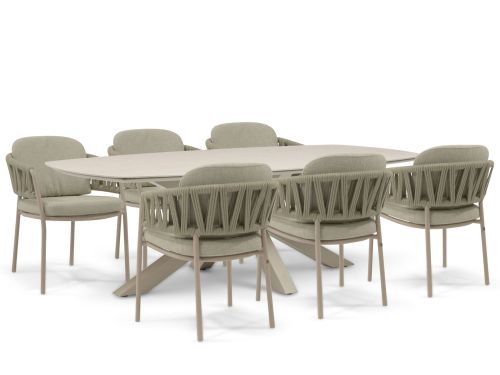 4 Seasons Outdoor Calma/Voyage 240x120 cm dining tuinset 7-delig
