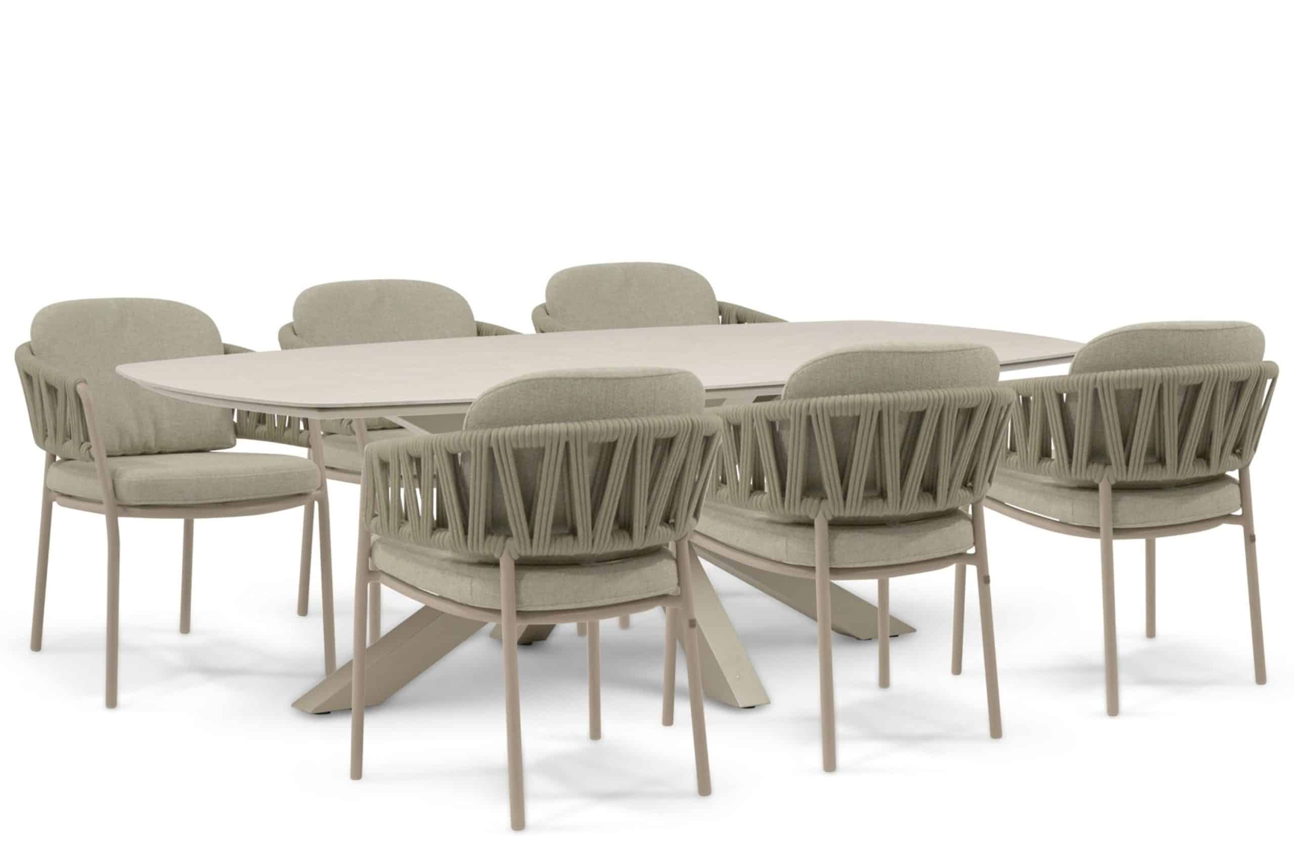 4 seasons outdoor calma/voyage 240×120 cm dining tuinset 7 delig